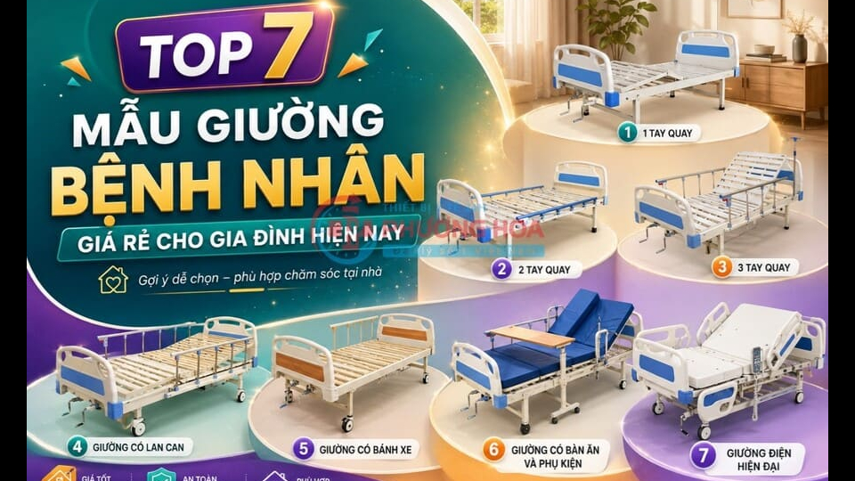 Top 7 mẫu giường bệnh nhân giá rẻ cho gia đình hiện nay